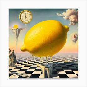 Surreal Lemon Canvas Print