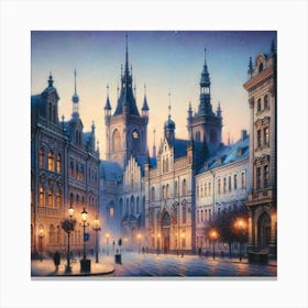 City At Night Canvas Print