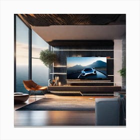 Modern Living Room 8 Canvas Print