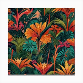 Tropical Seamless Pattern 1 Canvas Print