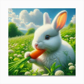 Bunny In The Meadow Canvas Print