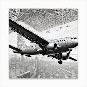 Airplane In Flight 1 Canvas Print