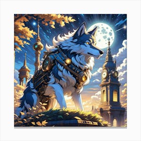 Steampunk Wolf 5 Canvas Print