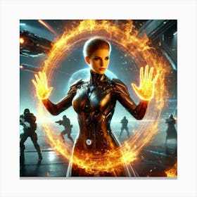 Daria Ashheart Flame Shielding Sci Fi Canvas Print