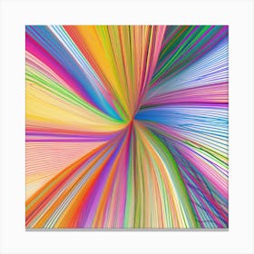 Abstract Rainbow Rays 2 Canvas Print