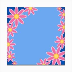 Pink Daisy Frame Canvas Print