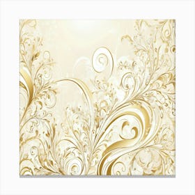 Gold Floral Background 1 Canvas Print