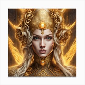 Golden Enigma Goddess Canvas Print