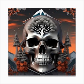 Skull With Tree 1 Canvas Print