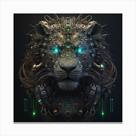 Tech Lion Canvas Print