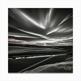 Black And White Landscape 1 Canvas Print