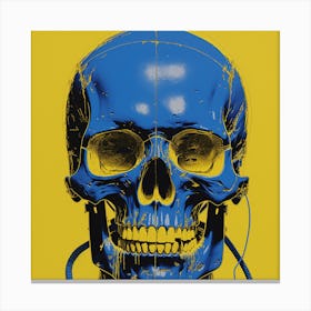 Blue Skull 2 Canvas Print