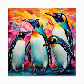 Penguin Family Canvas Print