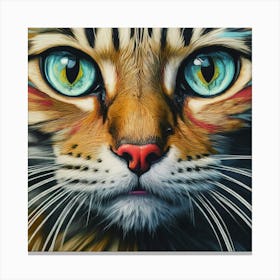 Cat With Blue Eyes Canvas Print