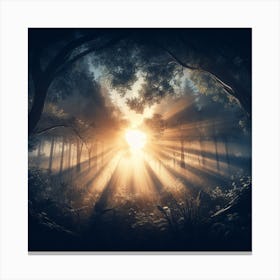 Light In The Forest Canvas Print