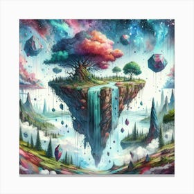 Mystical Floating Island 4 Canvas Print