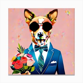 Dog In A Suit Canvas Print