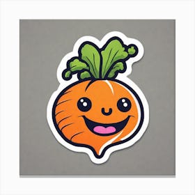 Carrot Sticker 8 Canvas Print