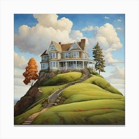 House On The Hill Art Print 0 Canvas Print