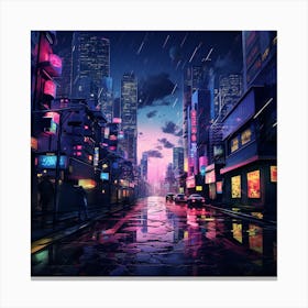 Cyborg City Canvas Print