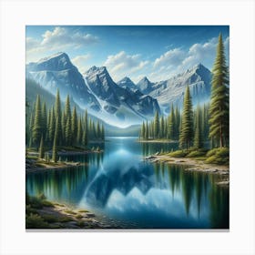 Mountain Lake 60 Canvas Print