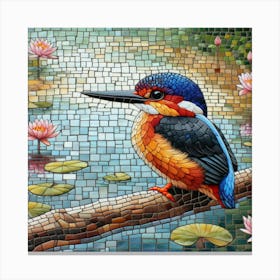 A mosaic bird 2 Canvas Print