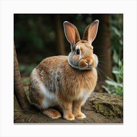 Default A Beautiful Rabbit Her Eyes Are Hazel And Her Hair Is 1 Canvas Print