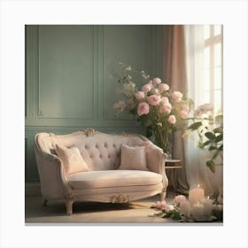 Room With Flowers Canvas Print
