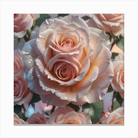 Pink Roses 1 Canvas Print