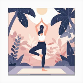 A Yoga Session Vector Design Illustration 1718673770 4 Canvas Print