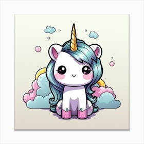 Cute Unicorn 608 Canvas Print