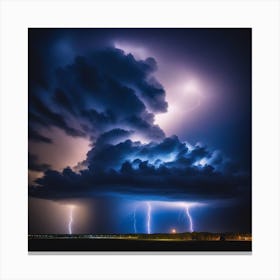 Lightning In The Sky 2 Canvas Print