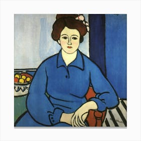 Woman In Blue 18 Canvas Print