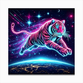 Neon Tiger 8 Canvas Print