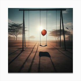 Swings And Balloons Canvas Print