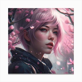 Cherry Blossom Girl Canvas Print