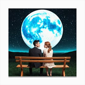 Moon And The Stars 2 Canvas Print