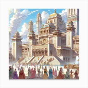 Egyptian City Canvas Print