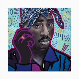 Tupac Square Canvas Print