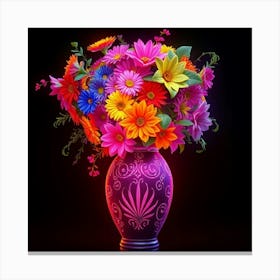 Colorful Flowers In A Vase 126 Lienzo