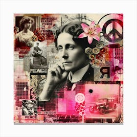 Pink Peace Freedom Canvas Print