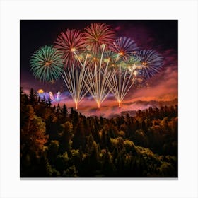 Fireworks In The Sky 1 Canvas Print