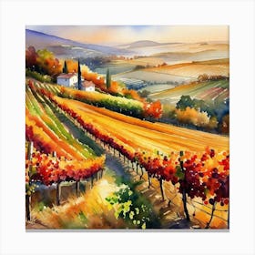 Tuscan Vineyards 4 Canvas Print