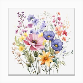 Watercolor Flowers 10 Canvas Print