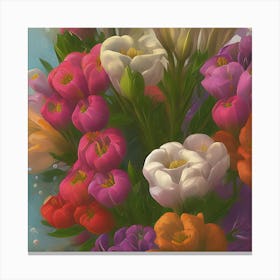 Alstroemeria Flowers 43 Canvas Print