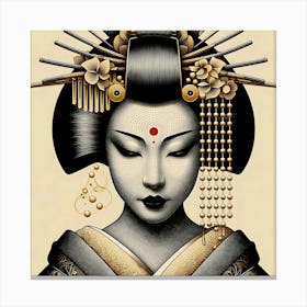 Geisha art333 Canvas Print