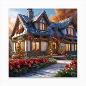 Christmas House 154 Canvas Print