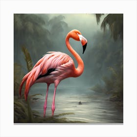 American Flamingo 1 Canvas Print