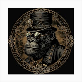 Steampunk Gorilla 25 Canvas Print