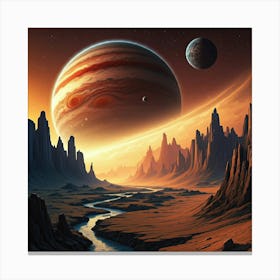 Planets In Space 1 Canvas Print